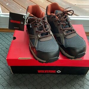 Wolverine Brown/black Rush ESD work shoes Men’s size 10.5 NWT